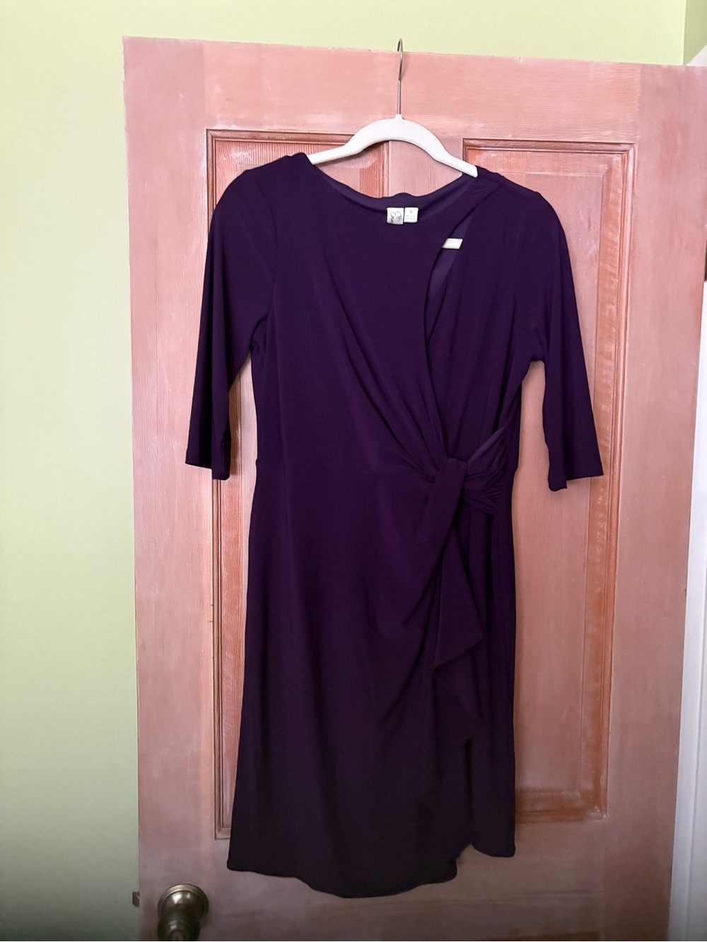 Emma & Michelle Elegant Purple Wrap-Style Women’s Dress